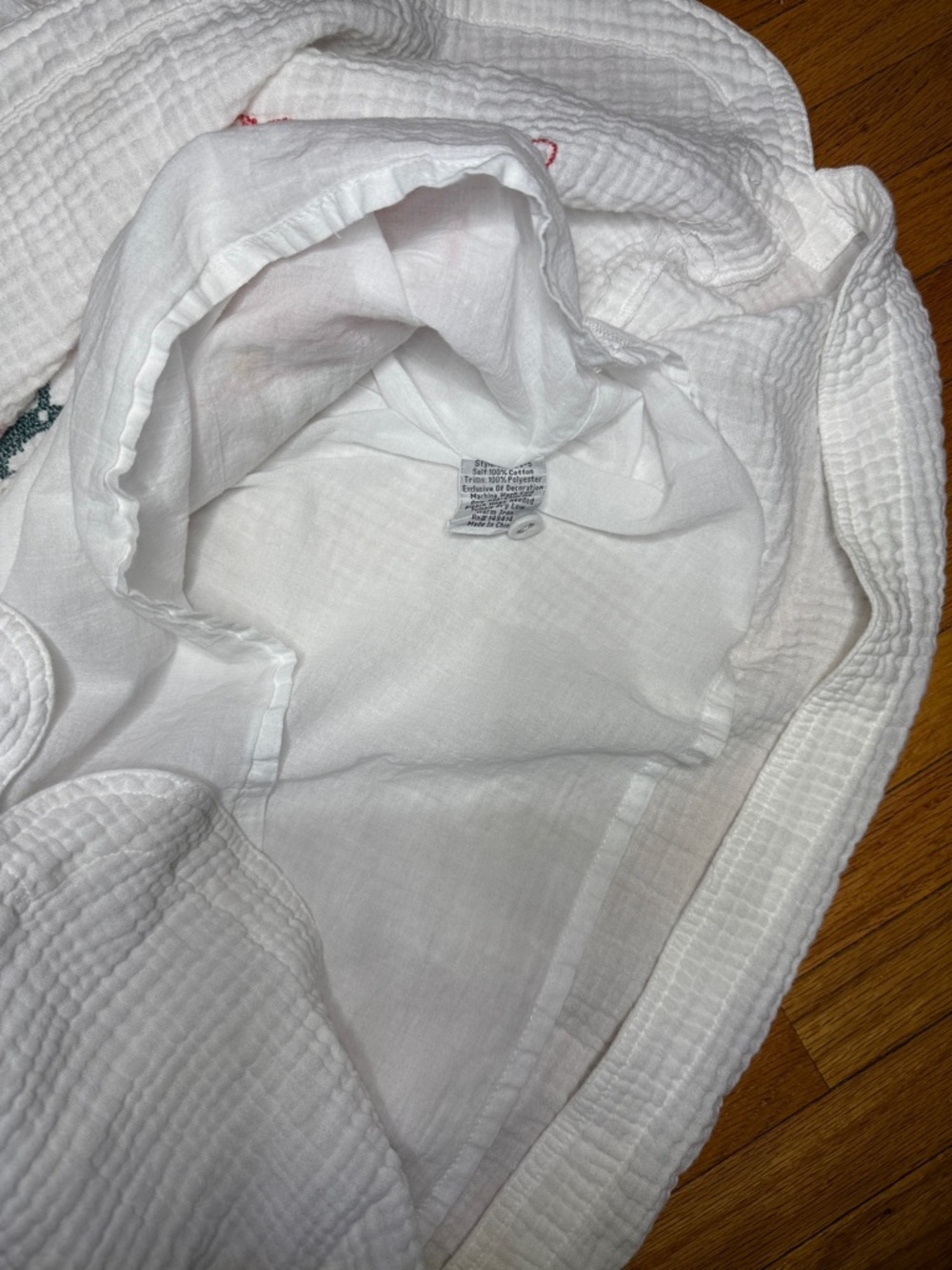 Johnny Was White Cotton Embroidered Tunic Dress Mishti Cartegena Generous Large - Picture 9 of 9